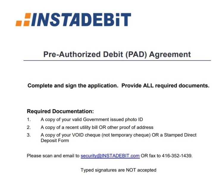 Play at the Best INSTADEBIT Casino Sites 53 INSTADEBIT official document