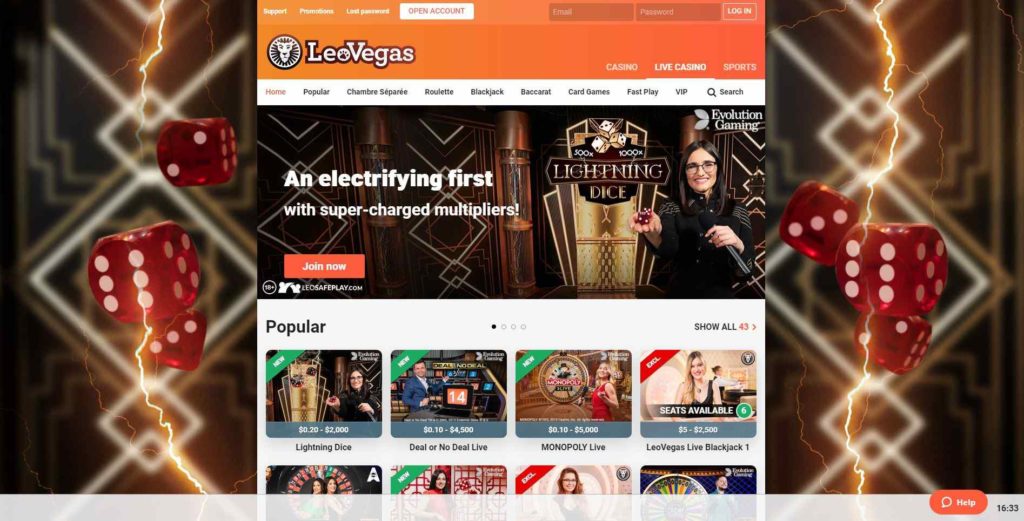 leovegas live casino 