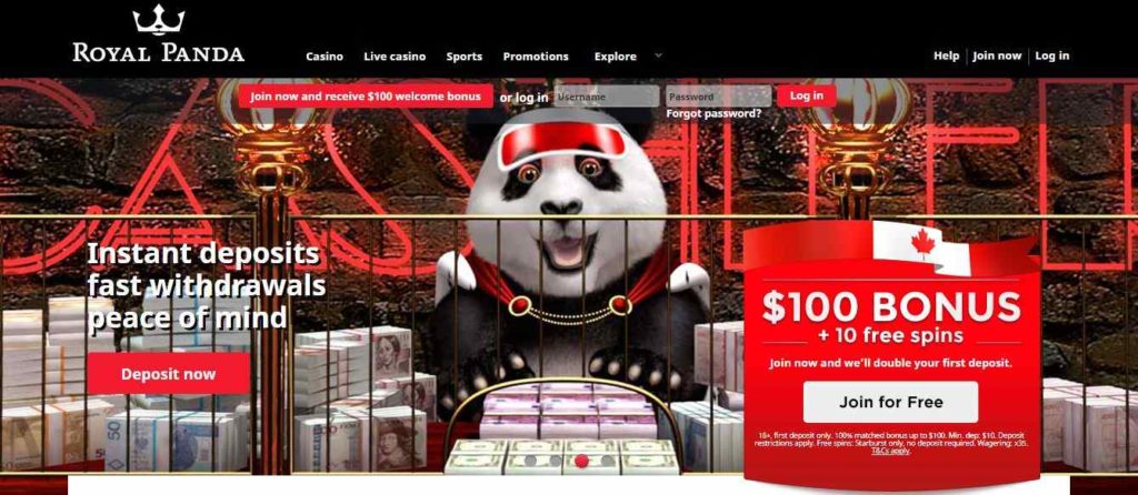 royal panda casino free spins