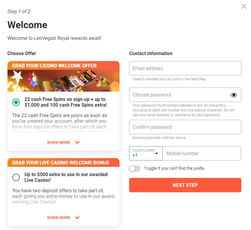 LeoVegas Casino 9 leovegas login