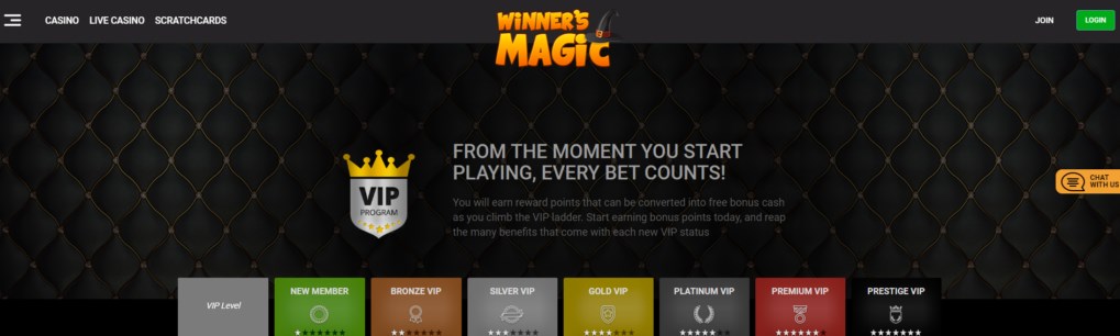 Winners Magic Casino 6 winners magic vip program
