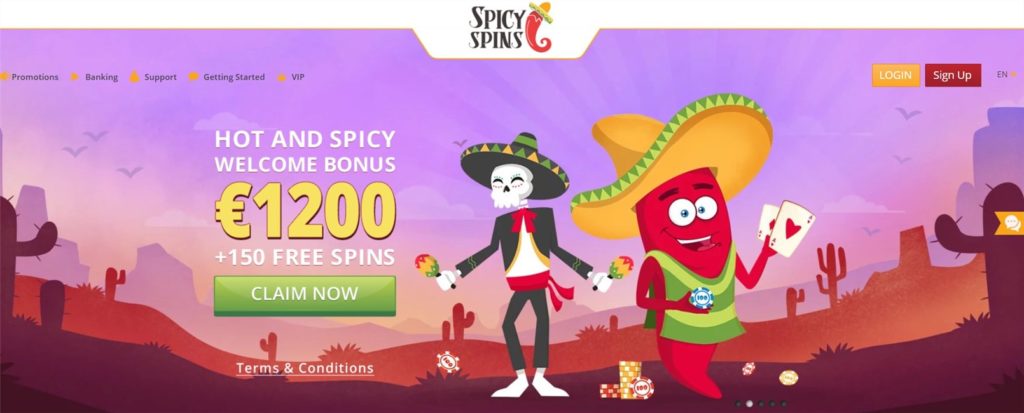 Spicy Spins Casino 1 spicy spins welcome bonus