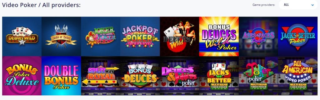 vulkan vegas video poker