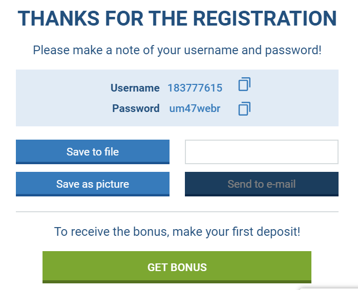 1xbet registration